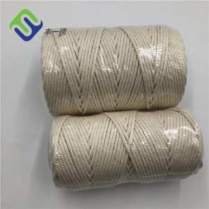 Macrame kabel 4 mm x 240 yd / 100% přírodní bavlna Macrame lano