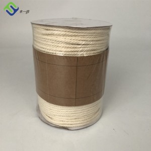 2mm 3 Strand Twisted 100% Natural Cotton Rope Macrame Cord