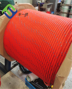 طناب سیمی ترکیبی 6×19 IWRC 18 میلی‌متری تک رشته‌ای PP برای صنعت ماهیگیری دریایی