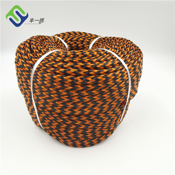 Special Price for Soft Shackle - Black and Orange Color PE Hollow Braided Rope 8mm Hot Sale – Florescence
