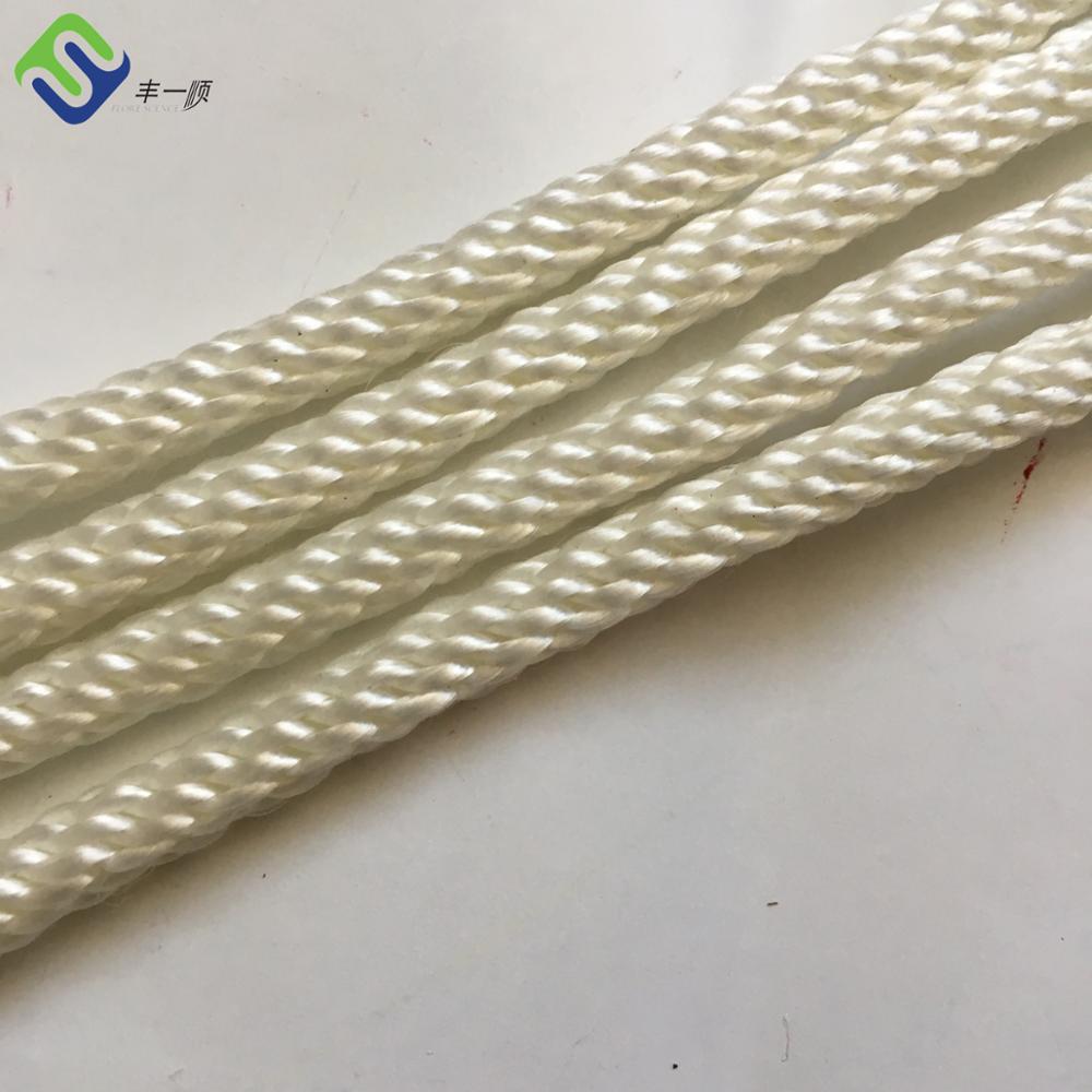 China Cheap price Twist Rope Type And Pp Material Boat Fender Rope - Green and White Color 12mmx100m Polyester Solid Braided Rope Made in China  – Florescence