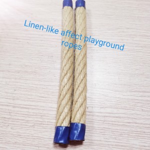 red color 16mm 6 strand PP combination rope for children playground