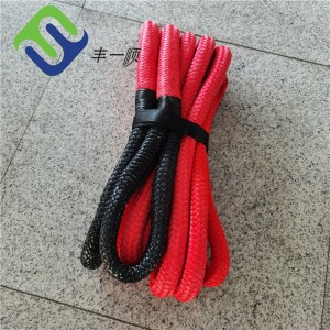 Corde de remorquage de récupération cinétique de la couleur rouge 22mmx6m de fournisseur de la Chine allongement de 30%