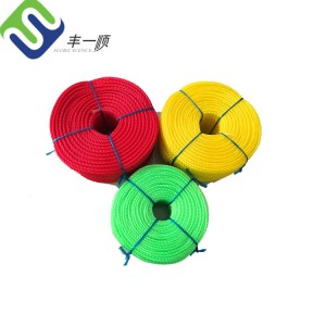 3 Strand Multi Color 8mm Twisted Polyethylene Rope PE Packing Rope