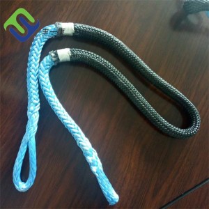 Blue UHMWPE 12 Strands Spectra Spliced Rope 8mm With High Strength