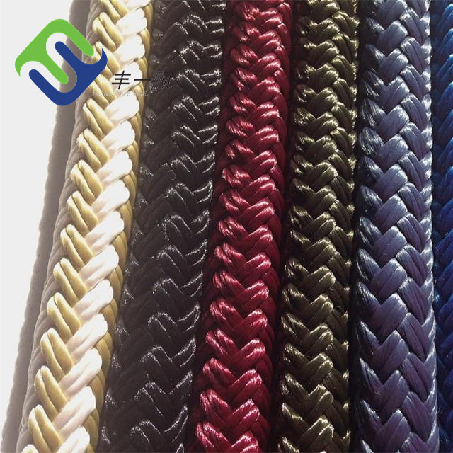Factory wholesale Flat Aramid Ropes - Multi Color Double Braided Nylon Multifilament Yacht Halyard Rope Boat Mooring Rope – Florescence