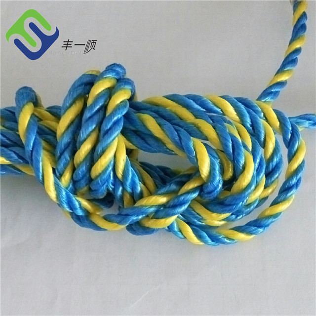 Well-designed 8 Strand Polyamide Rope - Polypropylene PP Telstra Rope Yellow With Blue Color Diameter 6mm – Florescence