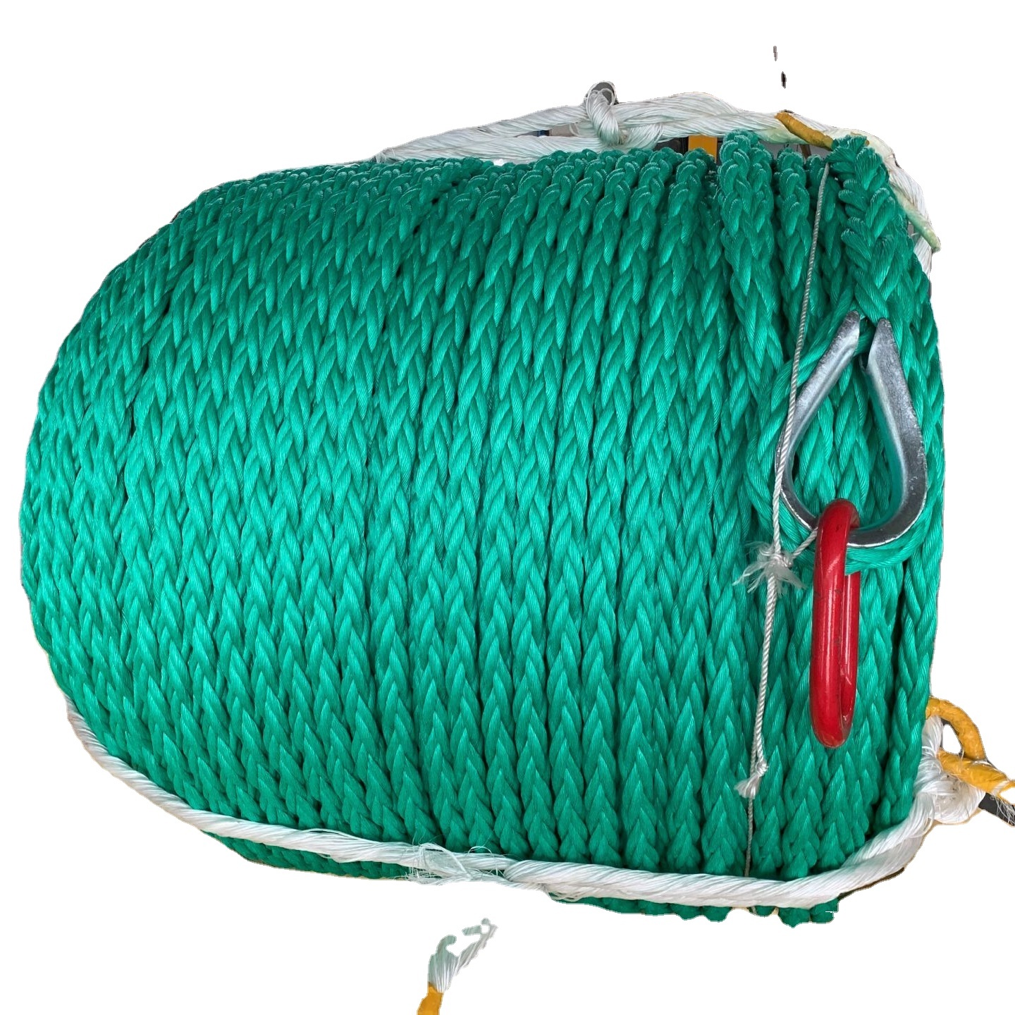 Hot sale Nylon Double Braided Anchor Rope - 40mm 8 strand PP combination rope with steel wire core for cable laying ship – Florescence