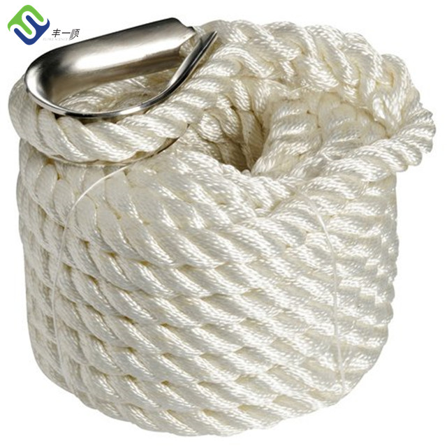 Discount Price Hmpe Rope For Marine - Twisted 3 Strand Nylon Marine Boat Anchor Rope For Ship – Florescence