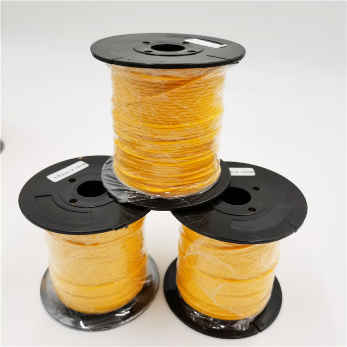 Super Lowest Price Pp Rope Steel Wire Core - High strength 1.5mm Double braided uhmwpe fishing rope in yellow  – Florescence