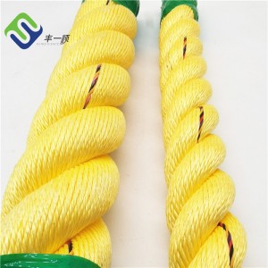 High tensile 3 strand dan line super polypropylene marine mooring towing rope pp super tuf rope