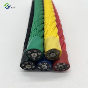 PP Polyester 6-strands reinforced combination playground rope for amusement park