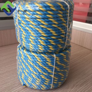 6mm Blue Yellow 400m 3 Strand PP Polypropylene Telstra Rope