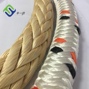 UHMWPE Rope with Polyester Sheath Double Braided UHMWPE Rope for Mooring