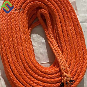 12 ниток натурального кольору UHMWPE плетена спектральна швартовна мотузка 40 мм/50 мм/60 мм