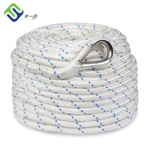 Factory directly supply Kevlar Winch Rope - 4mm-30mm Double Braided Nylon Dock Line Boat Sailing Mooring Rope – Florescence