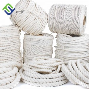 Venda imperdível cordão macramê personalizado de 3 fios 3mm 4mm 5mm corda de algodão natural