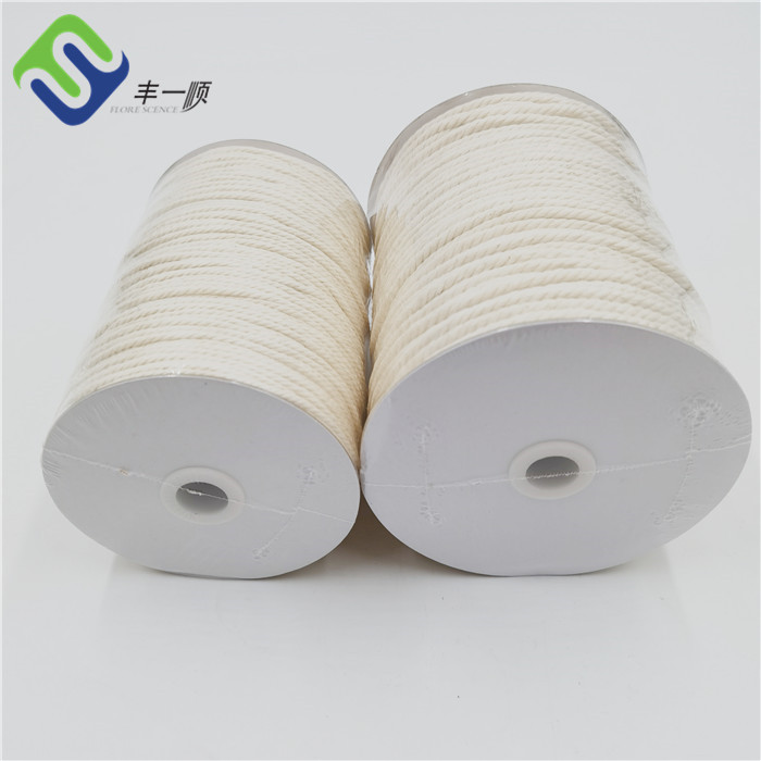 Factory Promotional Kite Line Rope - 100% Beige Twisted Cotton Rope 3mm 4mm For Handcraft And Decration – Florescence