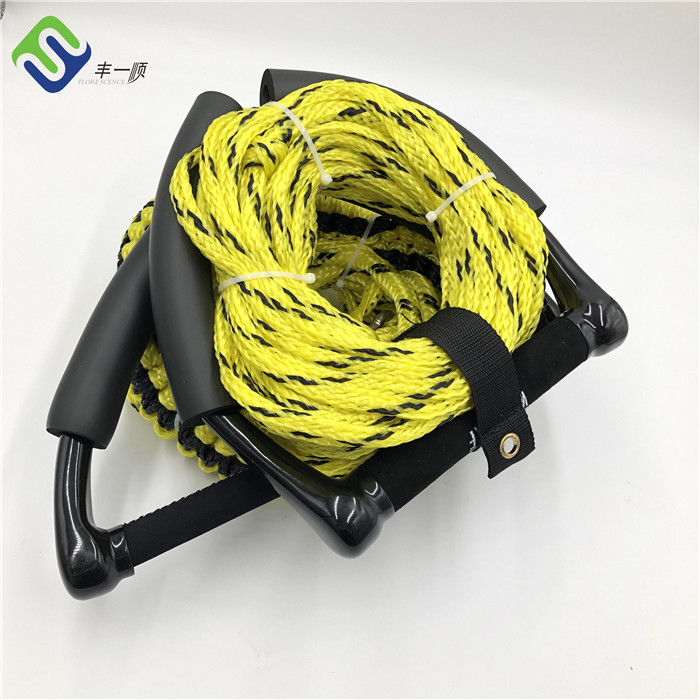 Short Lead Time for Fireproof Kevlar Thread For Sale - Yellow Color PE Hollow Braided Wakeboard Rope 10mmx22m – Florescence