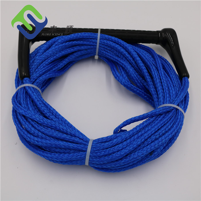 Good quality Construction Rope - 10mmx25m Blue Color PE Hollow Braided Wakeboard surfing Rope  – Florescence
