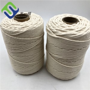 3mm thin twine 3 strand twist cotton rope for macrame