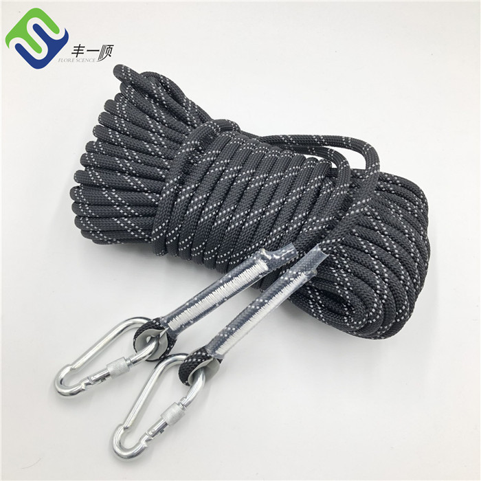 Manufacturer of Braided Woven Rope - 8mm Polyester Nylon dynamic climbing safety rope – Florescence