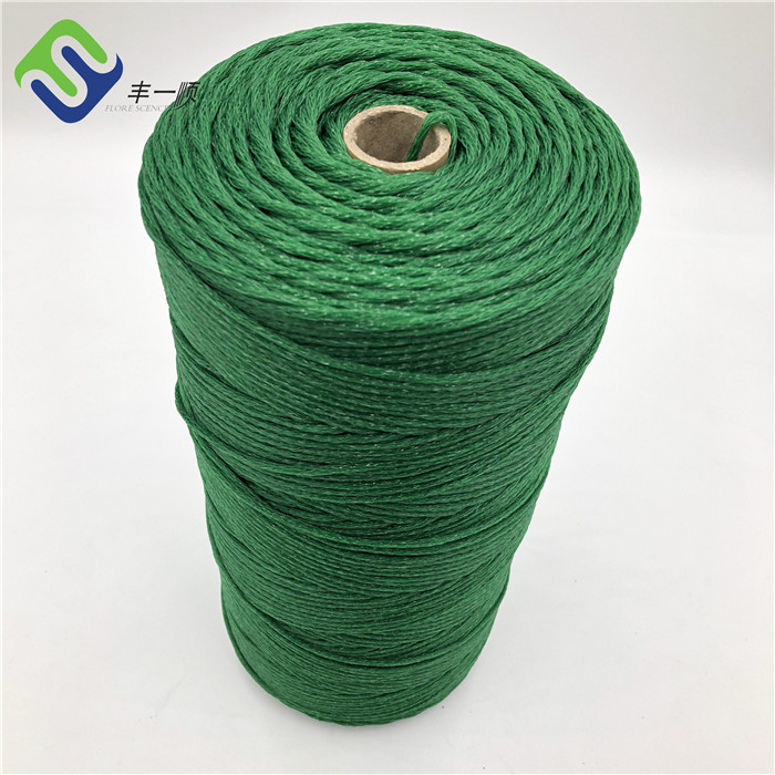 OEM/ODM Factory Sisal Rope Baler Twine - Dark Green Color 4mm PE Hollow Braided Rope For Football Net  – Florescence