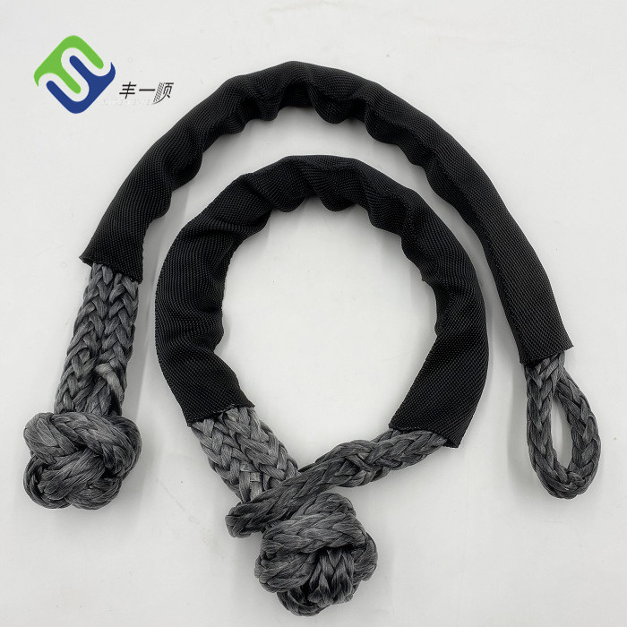 China Supplier Polyethylene Twisted Rope - Customized Adjustable UHMWPE braided soft shackle for car towing – Florescence