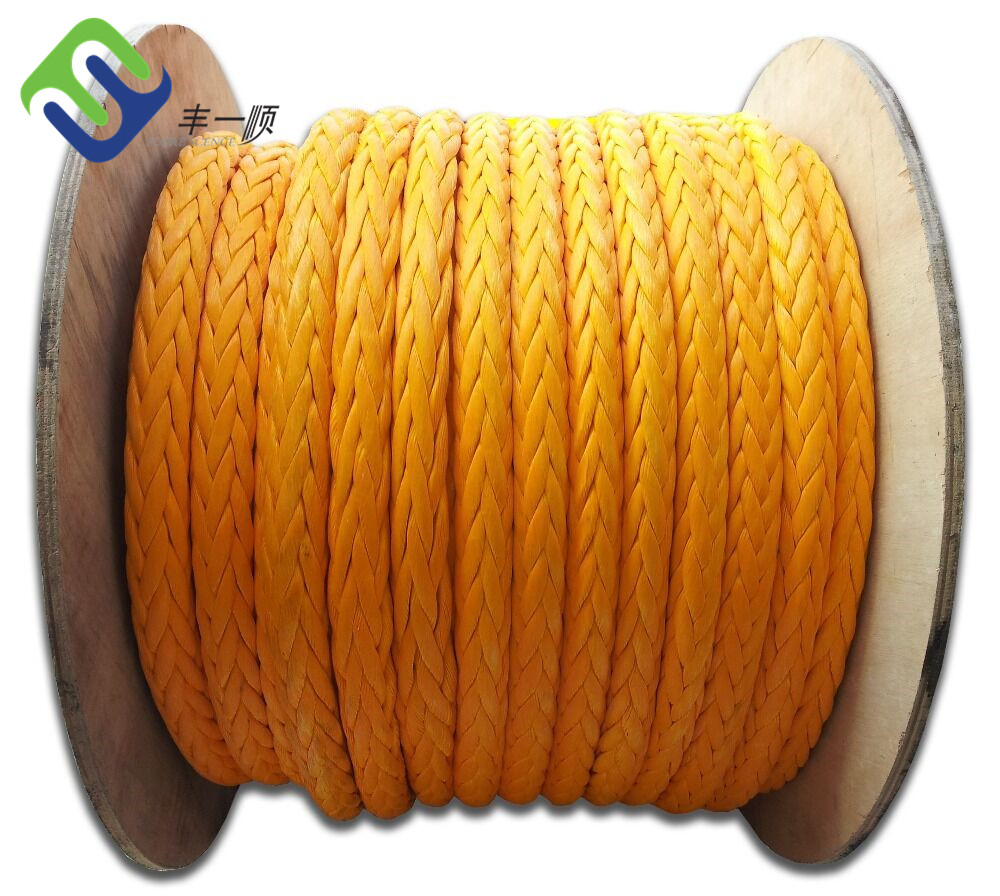 OEM/ODM China Playground Accessories - 12 Strand 64mm UHMWPE Rope Heavy Ship Industry Towing Rope – Florescence