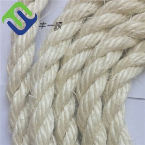 8mm 3 strand white sisal rope used for cats scratching posts