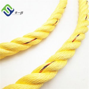 High tensile 3 strand dan line super polypropylene marine mooring towing rope pp super tuf rope