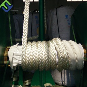 44mm Polypropylene Polyester Mixed Mooring tail 12 Strand Rope