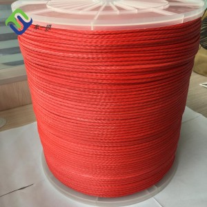 3mm 12 Strand Braided Uhmwpe Synthetic Paraglider Winch Towing Rope