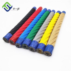 6 strand PP steel wire combination rope for kids playground sport equipment