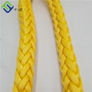64mm Factory Supply 12 Strand braided UHMWPE Mooring Rope for Boat Used