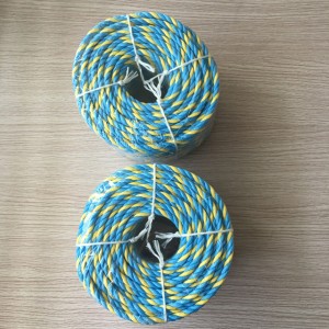 Blue Yellow Polypropylene Cable Hauling Telstra Rope 6mm X 400m with Breaking 595kg