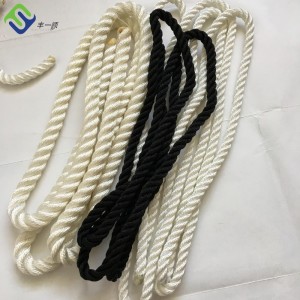 High abrasion resistance white 3 strand Polyester rope for industry use