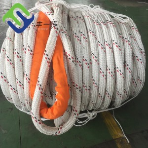 High Breaking 12 Strand UHMWPE Rope With Polyester Sheath For Ship Towing