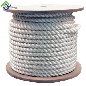 High abrasion resistance white 3 strand Polyester rope for industry use