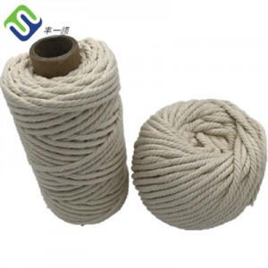 50mm x 10m 3 strand pure cotton twisted rope