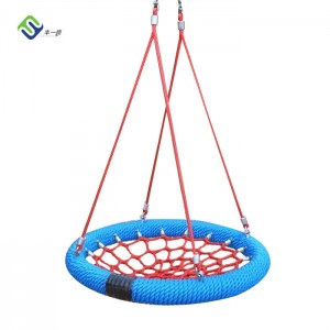 Conjunto de rede redonda para playground ao ar livre Rede de balanço ninho 100 cm