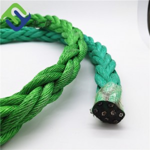 8 Strand Polypropylene PP Combination Rope with steel core