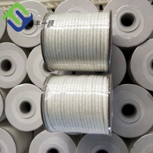 Corda de trança sólida corda de nylon 1/8 de polegada corda de cor branca em preço mais barato