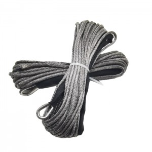 12 strand Braided synthetic winch rope used for atv 4×4