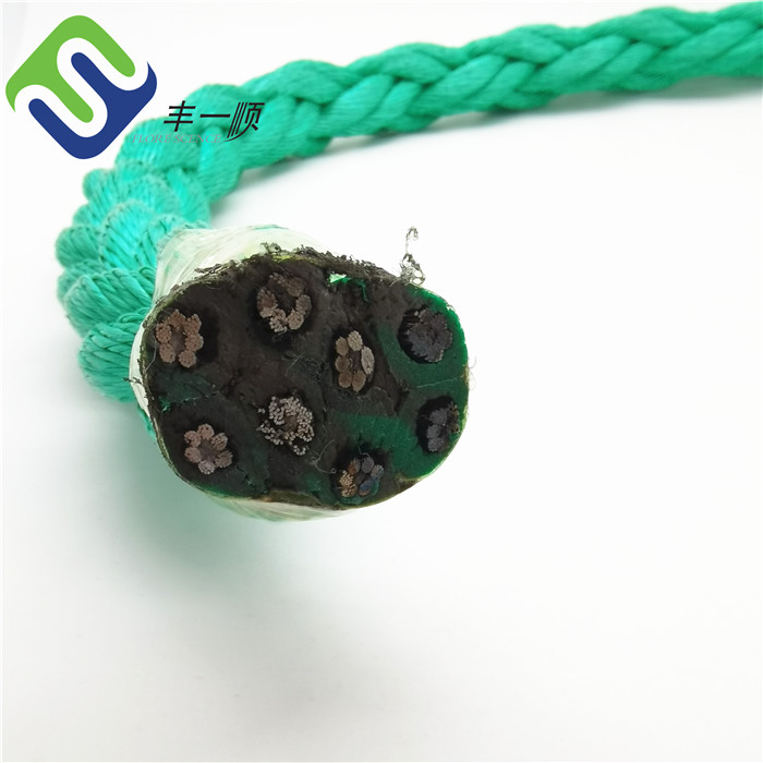 2017 China New Design 6-Strands Combination Rope - Polypropylene Marine Steel Wire Combination Rope 8 Strands 40mmx220m – Florescence