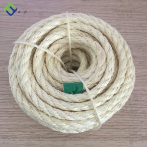 6mm/8mm 3 strand blanched sisal rope used for scratching posts for cats