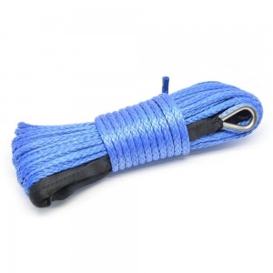 UHMWPE synthetic ATV/UTV winch rope with hook thimble
