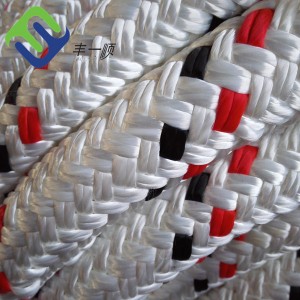 Hot sale colorful UHMWPE core and Polyester cover 18mm double braided boat rope