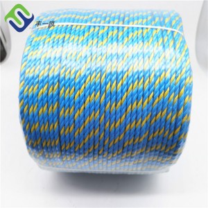 Blue/Yellow Color PP Split Film Polypropylene 3 Strand TWISTED Rope–TELSTRA ROPE FOR AU MARKET