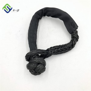 car tow rope adjustable UHMWPE soft rope shackle with loop knot